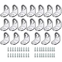 20 Pcs ángulo Recto Soportes LMYTech 90 Grados Soporte en Ángulo de Acero Inoxidable 20x20 mm Soporte de ángulo Recto…